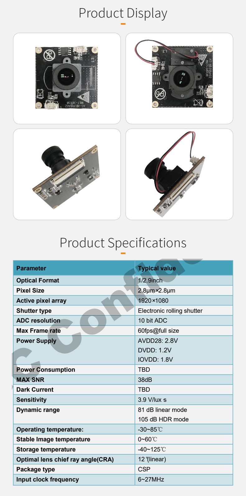 Dogoozx 1080P GC2093 Face recognition with IRCUT IR night vision MIPI PCBA camera module插图1