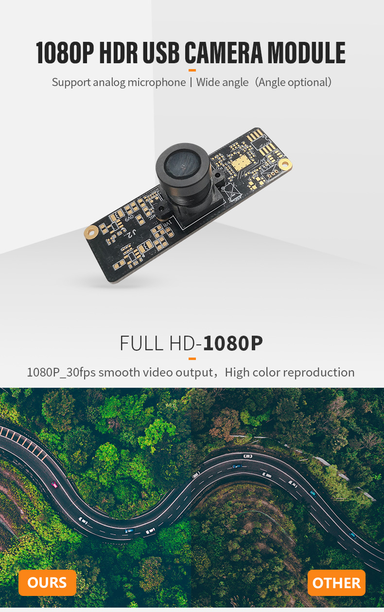 Dogoozx HD 2MP 1080P GC2093 HDR monitoring support MIC video conference camera module插图