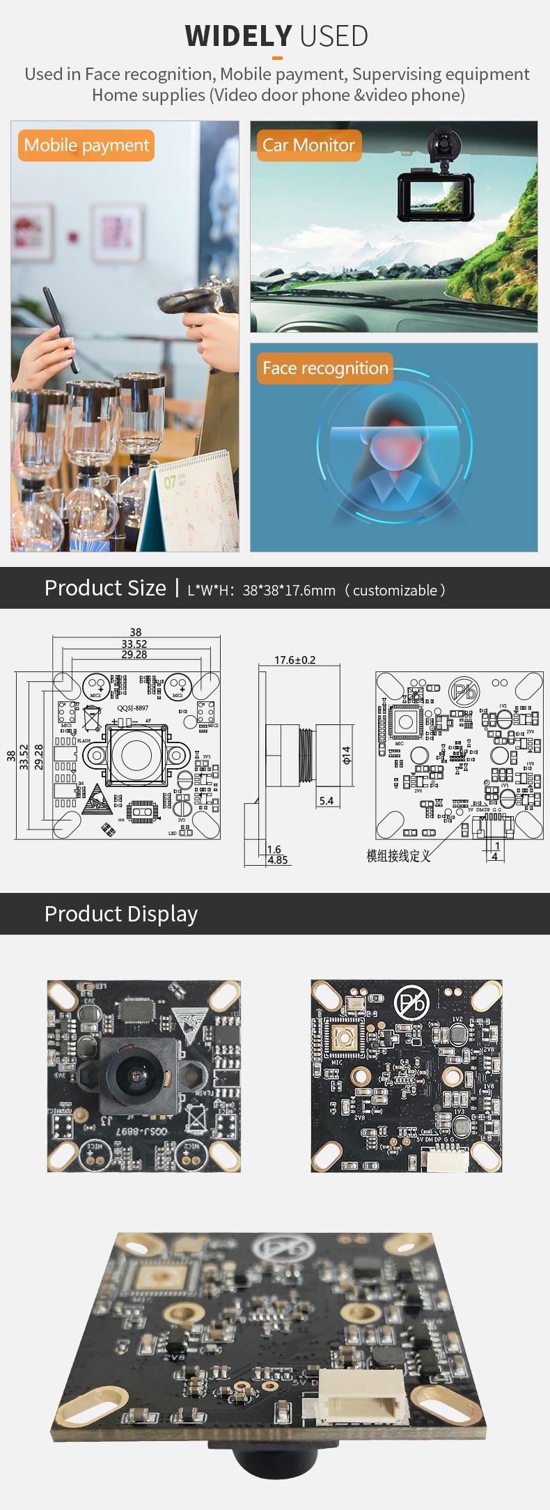 Dogoozx 5MP IMX335 Distortionless Auto-focus Face Recognition monitor USB Camera Module插图2