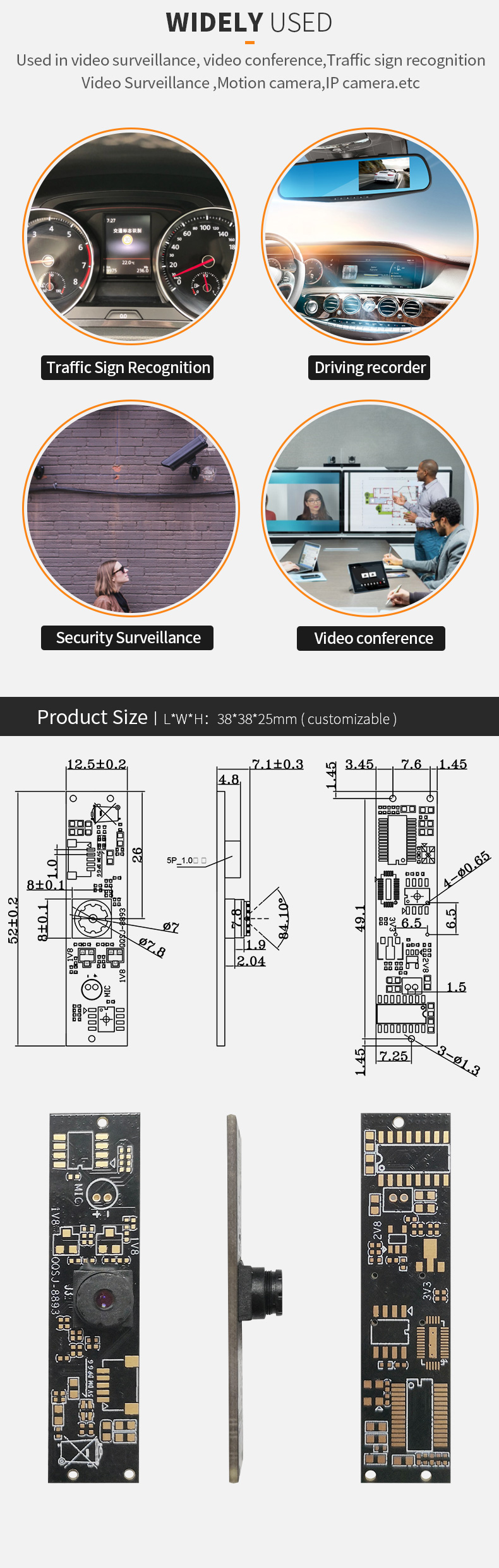 Dogoozx SP1405 1MP Traffic sign Recognition Video Surveillance 720P USB Camera Module插图2