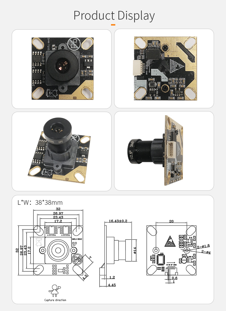 Dogoozx 2MP HDR AR0230 1080P USB plug and play Low Light Mini smart home Camera Module插图1