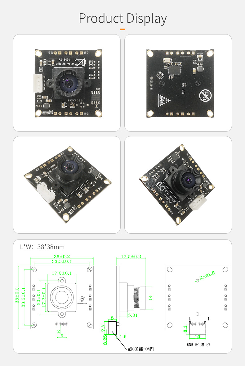 Dogoozx HD 720P GC1064 Support IR-LED Infrared Night Vision Monitoring USB Camera Module插图1