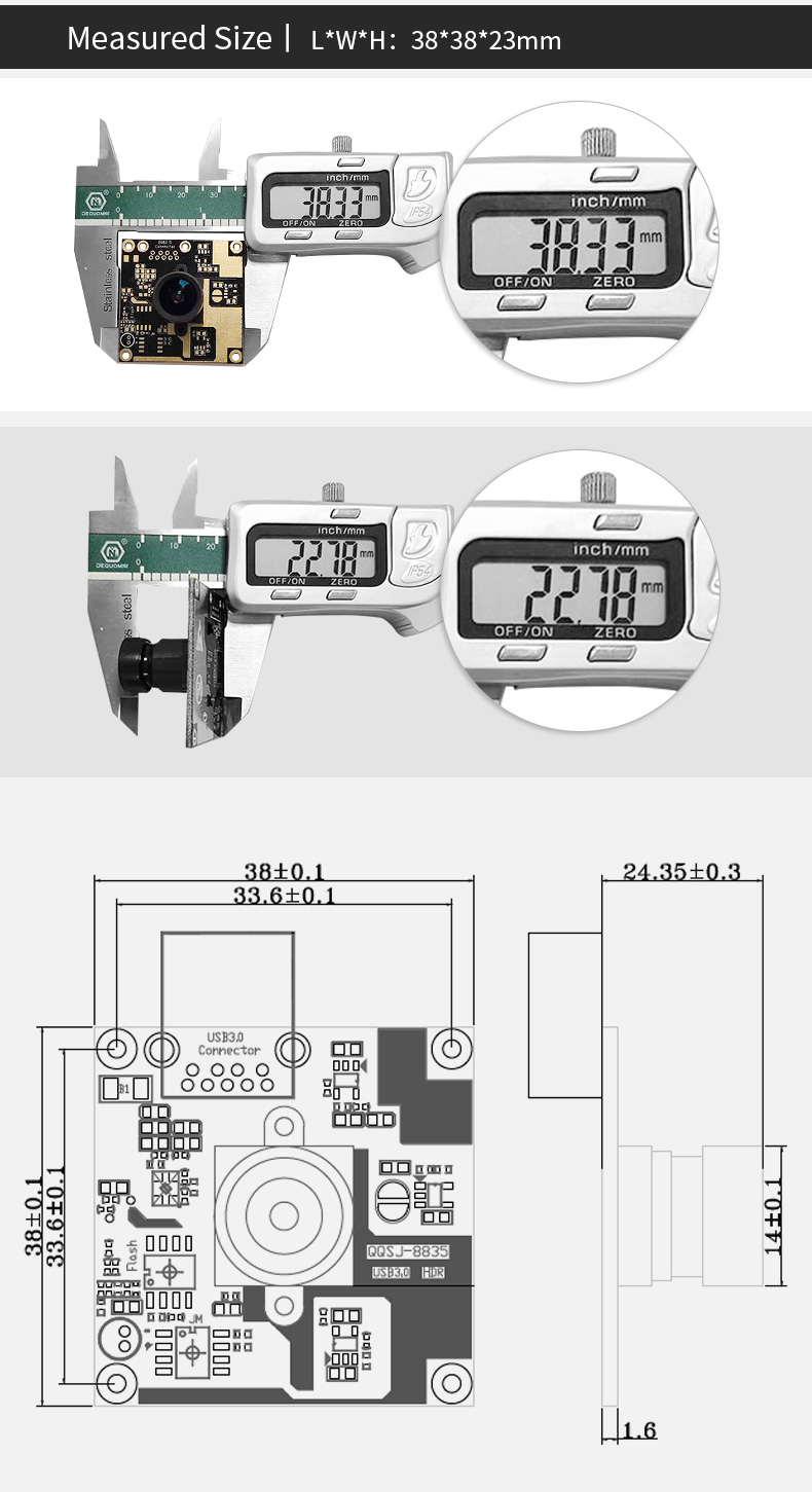 Dogoozx 1080P 60Fps 120fps 2k Face Recognition Sports DV Wide angle Camera Module USB3.0插图3