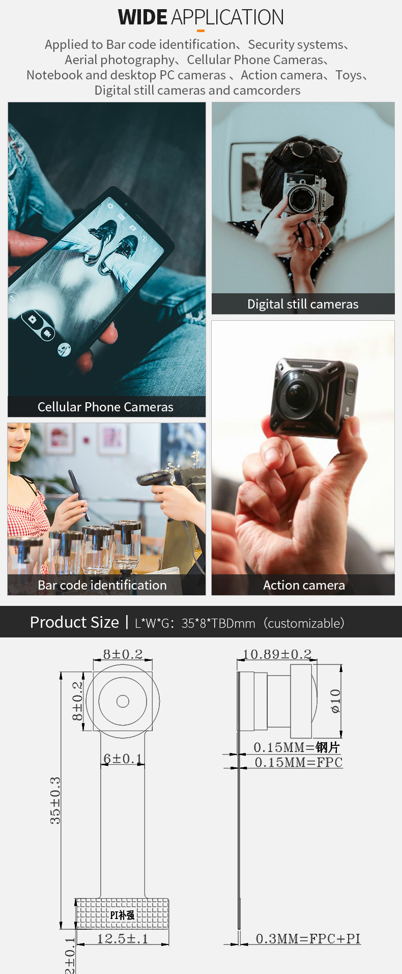 Dogoozx Low price wholesale high sensitivity GC0308 VGA QR code scanning camera module插图1