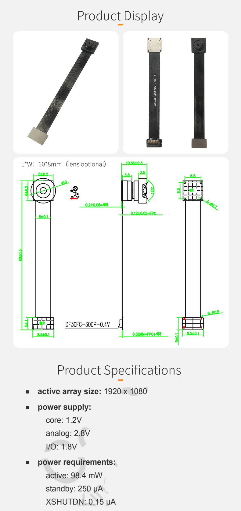 Dogoozx 2MP 1080P OV2740 Industrial Medical Endoscopy HDR Backlight mipi Camera Module插图1