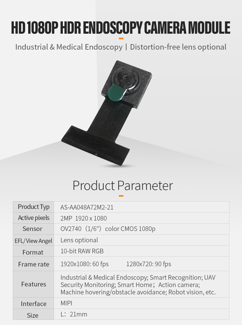 Dogoozx HD 1080P HDR Endoscopy Industrial Medical Endoscope OV2740 MIPI Camera Module插图