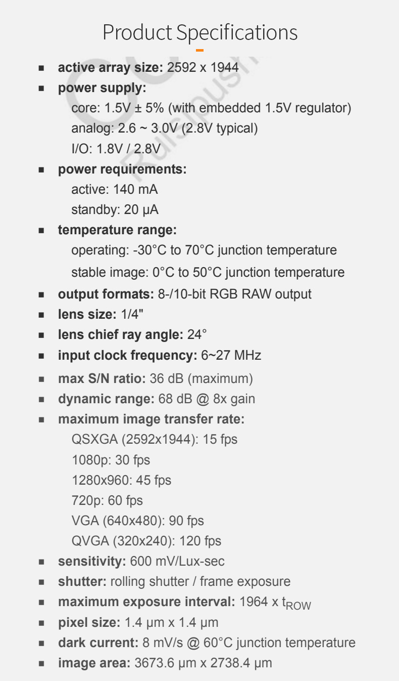 Dogoozx ESP32 With ISP AF Autofocus OV5640 2K 1080P 30fps MIPI Csi 5mp Camera Module插图1