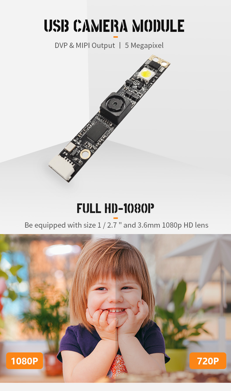 Dogoozx 2K OV5640 5MP YUV MJPG With flash LED 650 850nm USB QR Scanning Camera Module插图