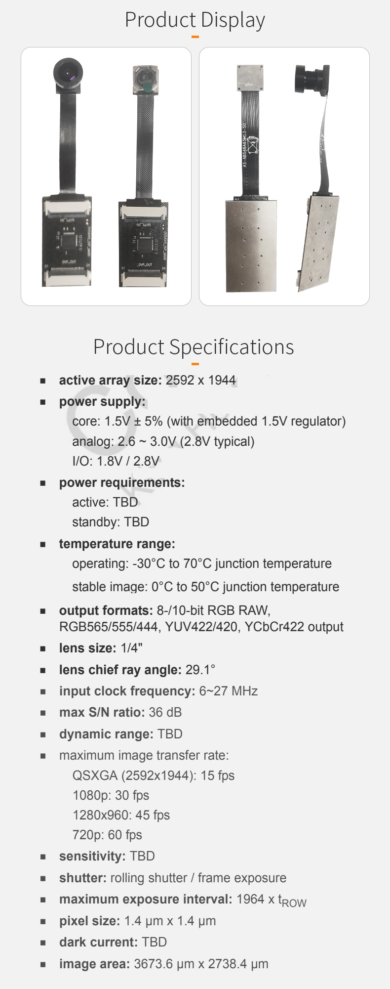 Dogoozx OV5645 5MP Pixel 2K Wide Angle Face Recognition MIPI DVP AF FF Camera Module插图1