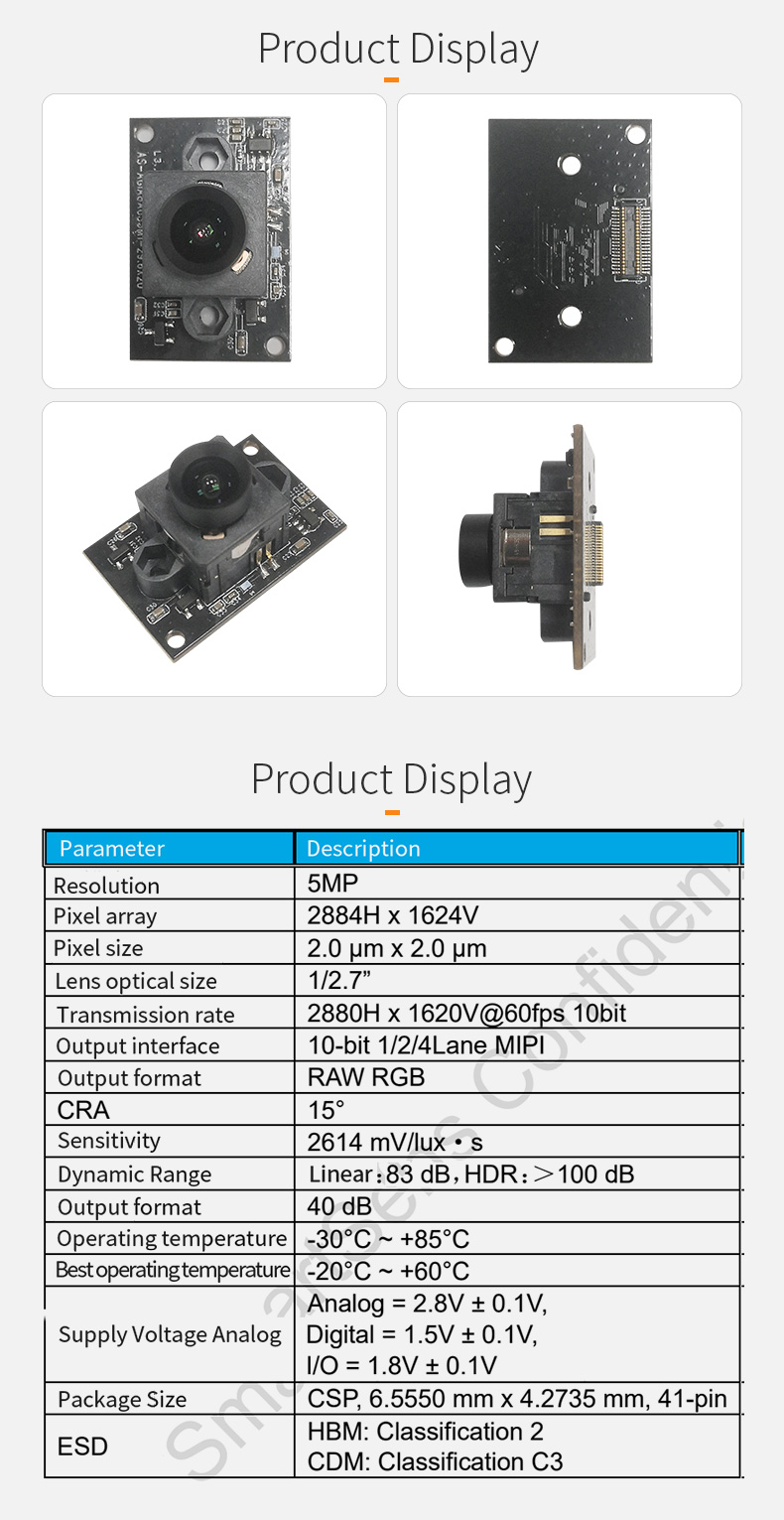 Dogoozx 5MP 2K 60fps SC530AI HDR Auto-focus MIPI Backlight Monitoring PCB Camera Module插图1