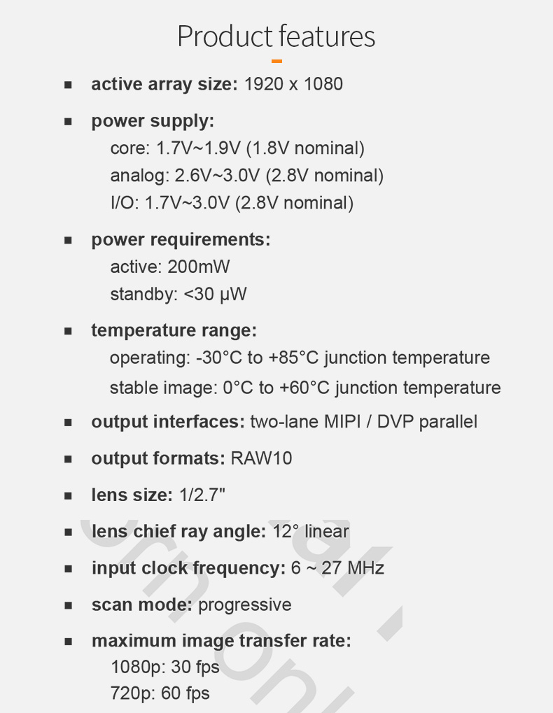 Dogoozx HD 60fps MIPI cam module 1080P 2MP 200w OV2735 Smart Home scanner Camera Module插图1