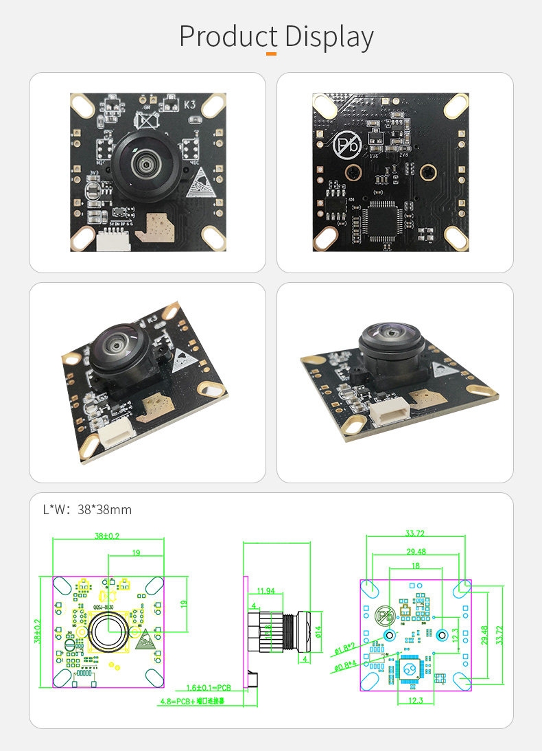 Dogoozx 1080P OV2735 IR-LED access control USB with mic video intercom 2MP camera module插图1