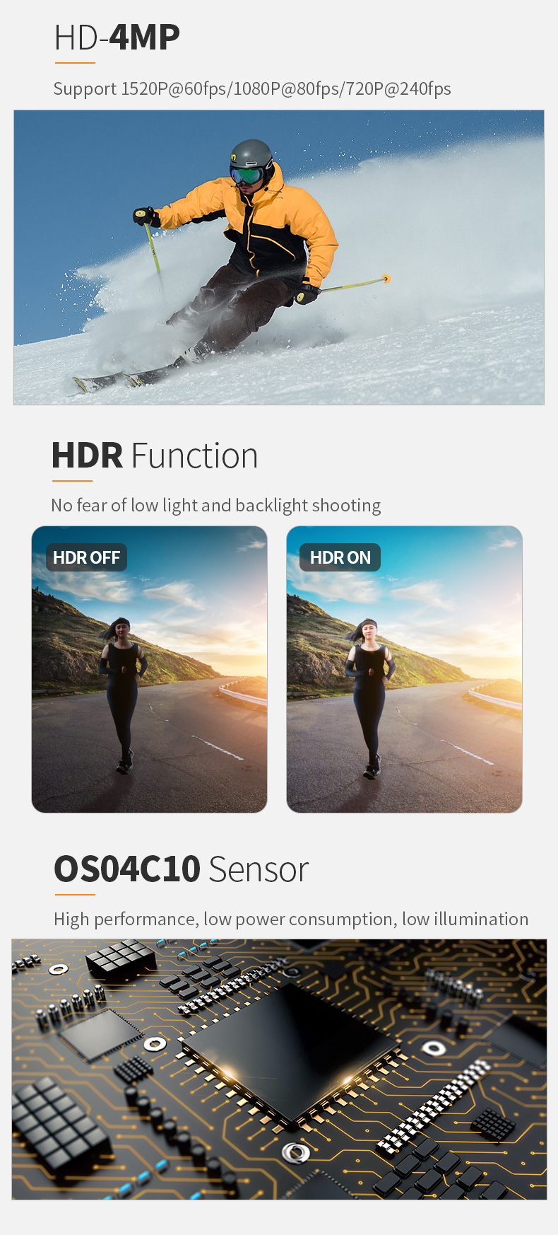 Dogoozx HD 4MP OS04C10 High Speed 240Frame with IRCUT Night Vision Monitor Camera Module插图3