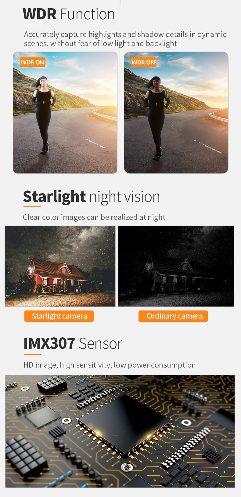 Dogoozx AHD TVI CVI CVBS IMX307 1080P PAL NTSC starlight UTC HDR AV Analog camera module插图2