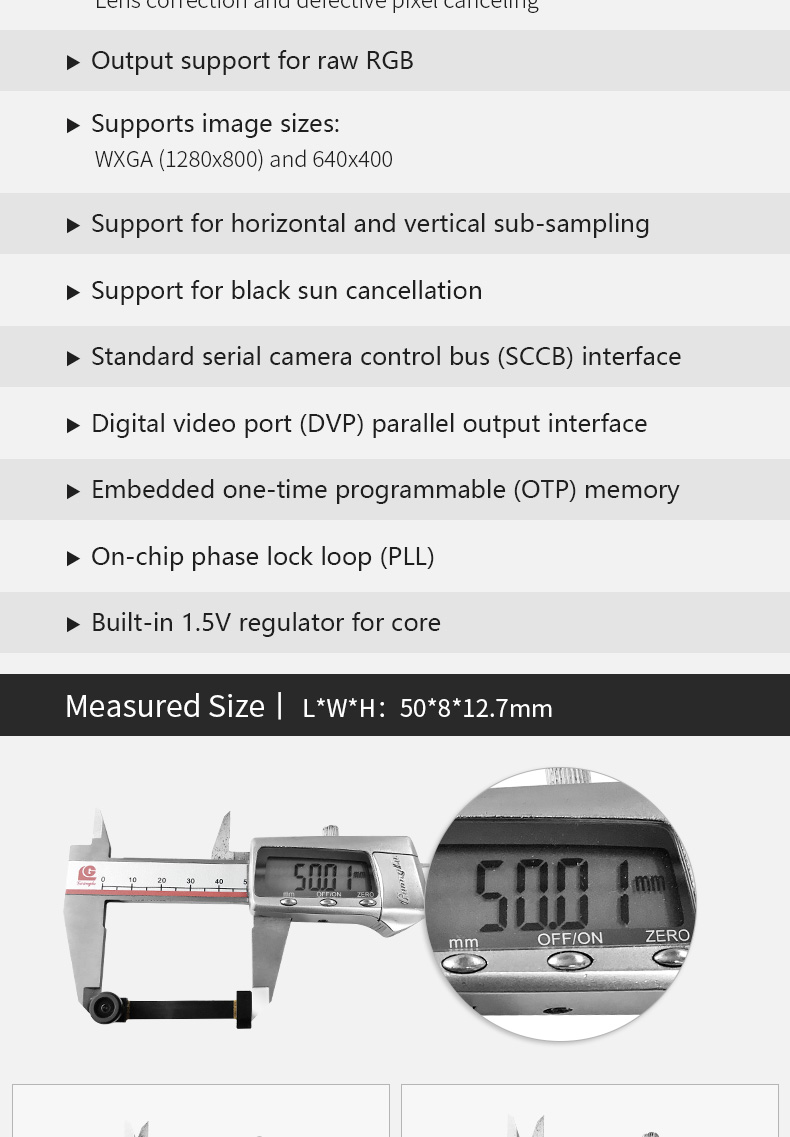 Dogoozx High Quality 1MP OV9712 1280×800 30fps smart DVP Code Scanning Camera Module插图3