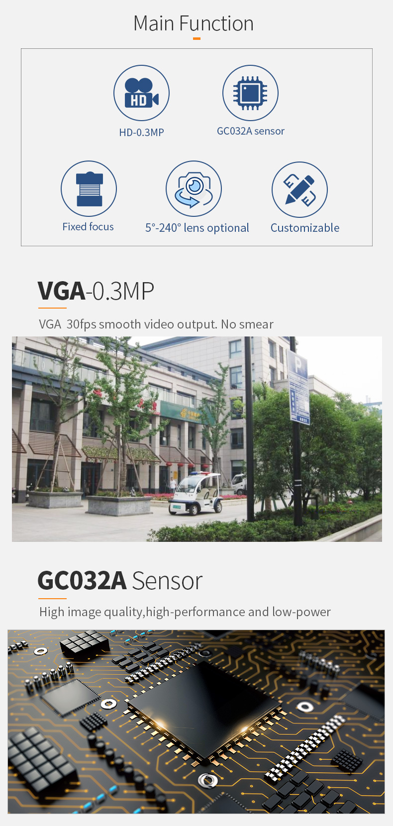 Dogoozx VGA GC032A with isp Yuv sweep Smart Home Palm Vein Recognition DVP camera module插图2