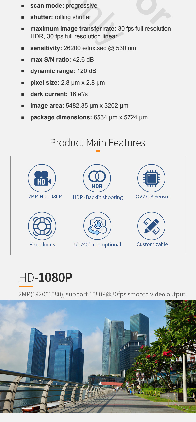 Dogoozx HD 1080P HDR Backlight Strong-light Capture recognition Wide Angle Camera Module插图2