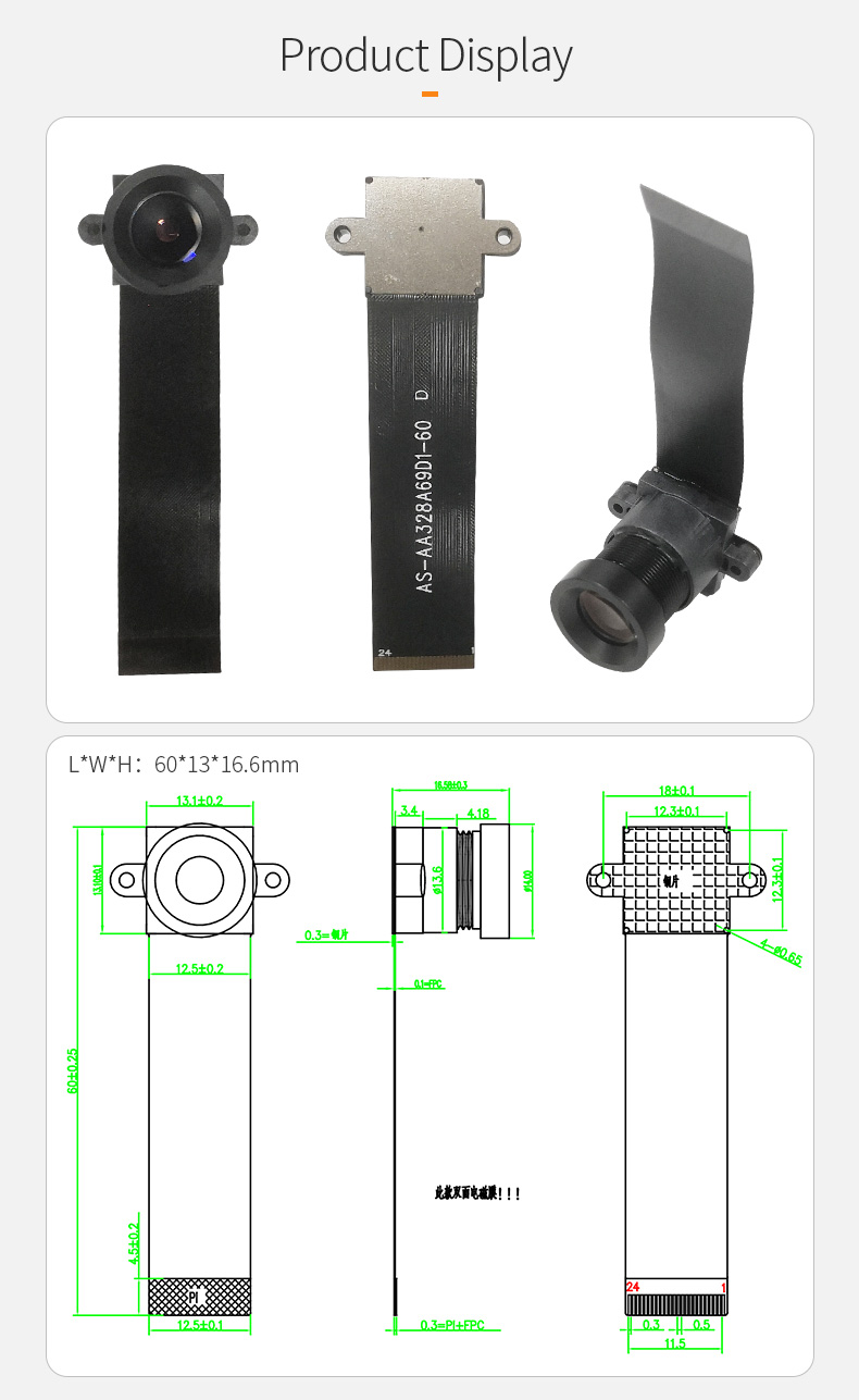 Dogoozx HD 1MP 720P OV9623 with YUV HDR Indoor Surveillance DVP Parallel Camera Module插图1