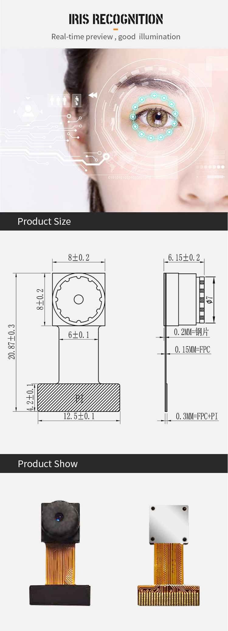 Dogoozx 30W DVP 850nm 940nm Infrared Night Vision Mobile phone OV camera module插图1