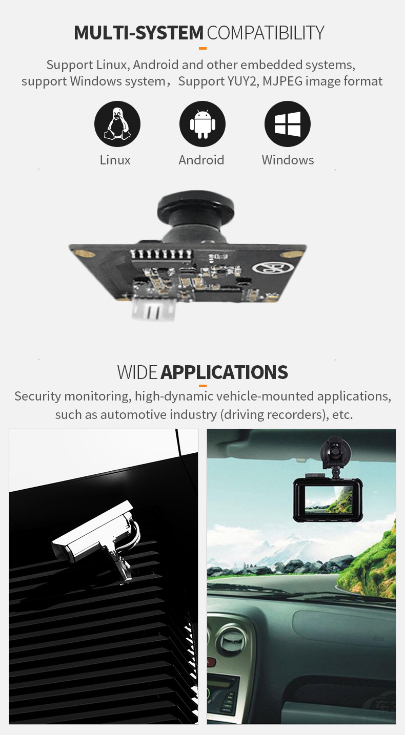 Dogoozx IMX291 1080P 30fps Wdr Usb Starlight night vision monitoring Camera Module插图2